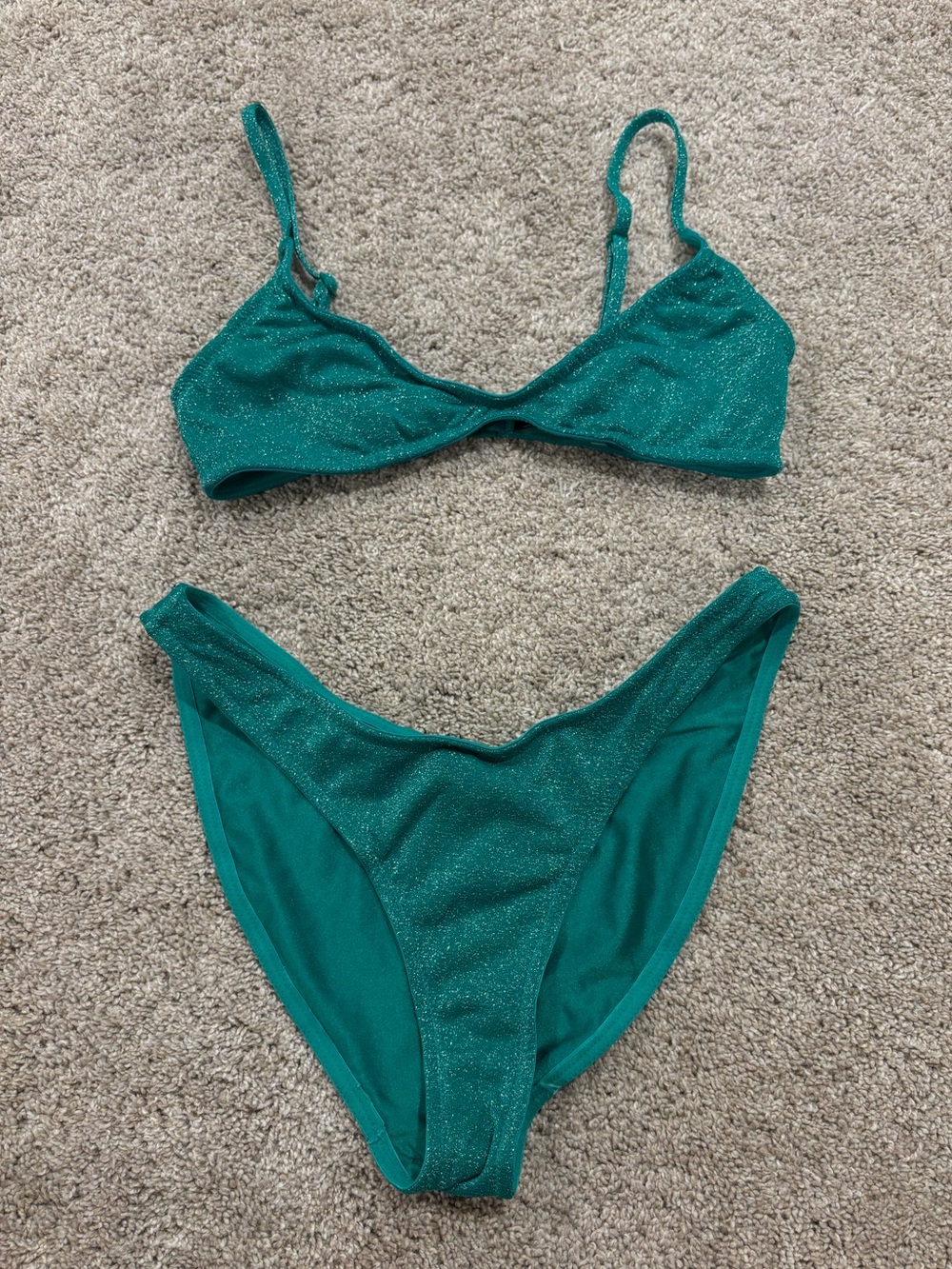 Triangl Shimmery Teal Bikini